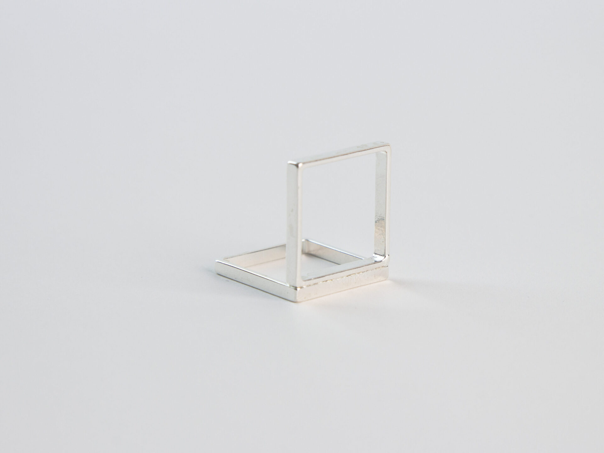 Handmade Silver-Plated Square Ring