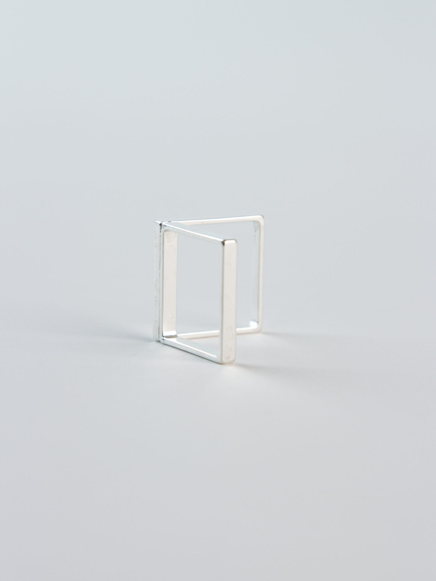 Handmade Silver-Plated Square Ring