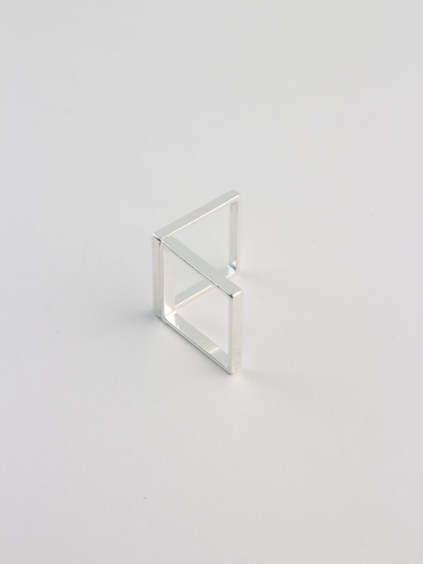 Handmade Silver-Plated Square Ring