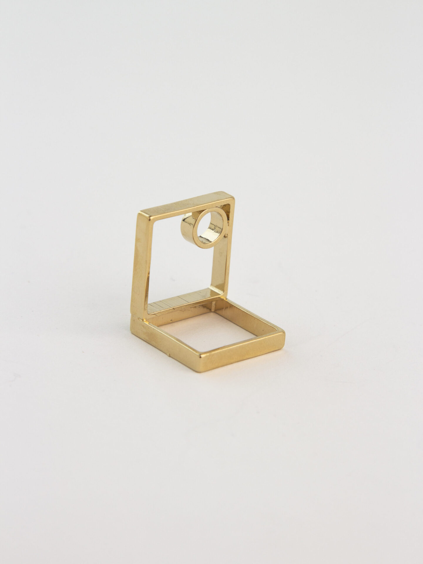 Gold-Plated Handmade Square Ring