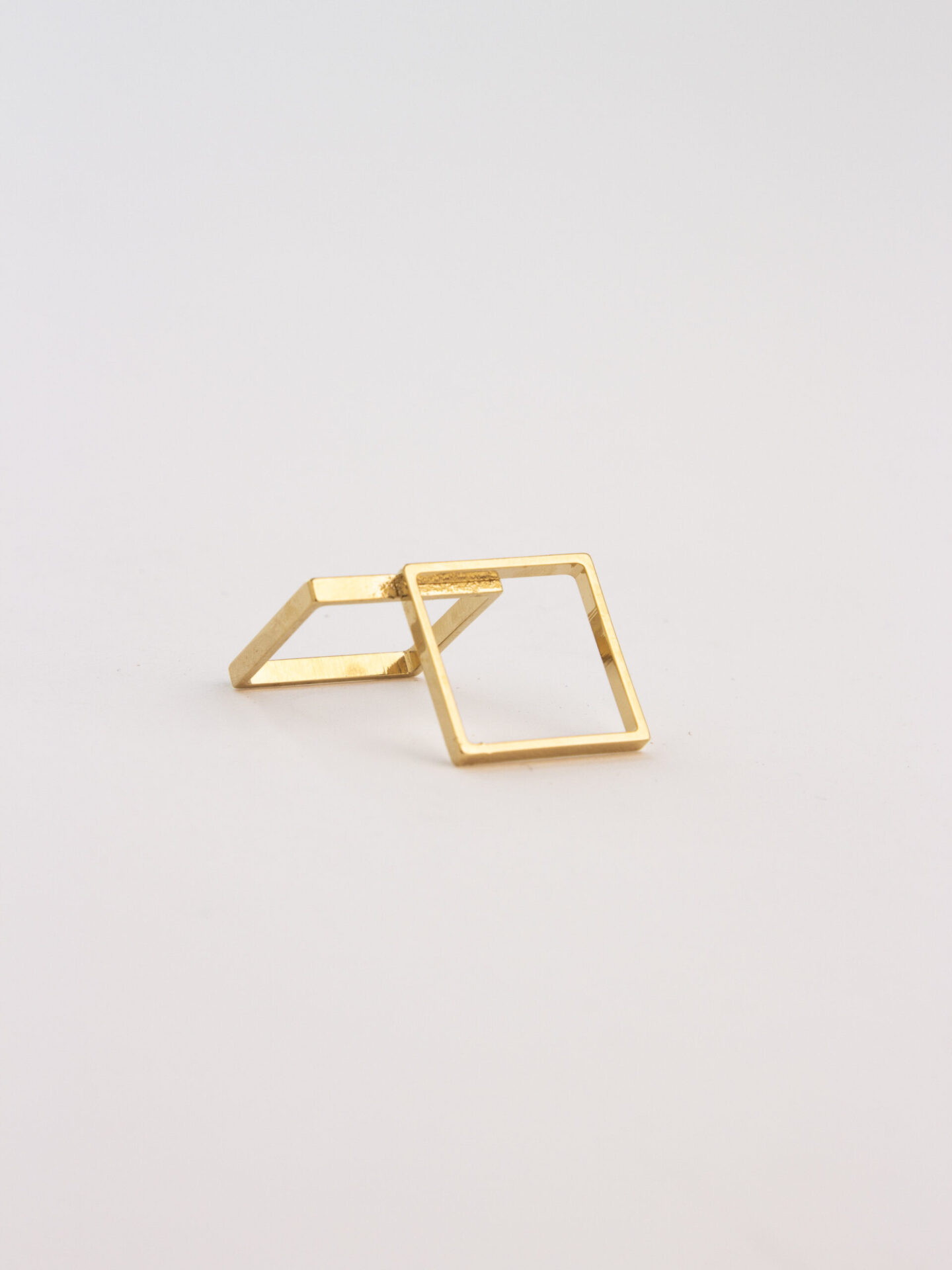 Off-Side Gold-Plated Square Ring