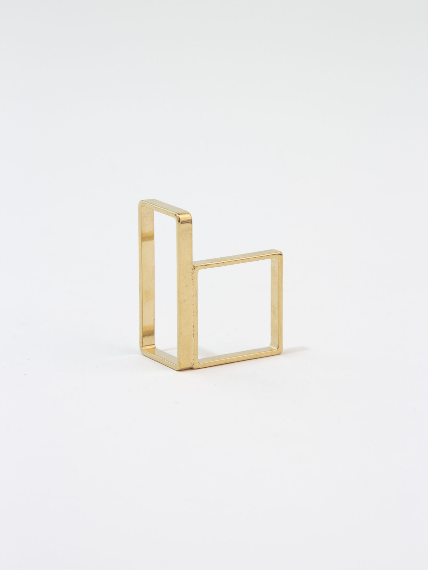 Gold-Plated Rectangle Handmade Ring