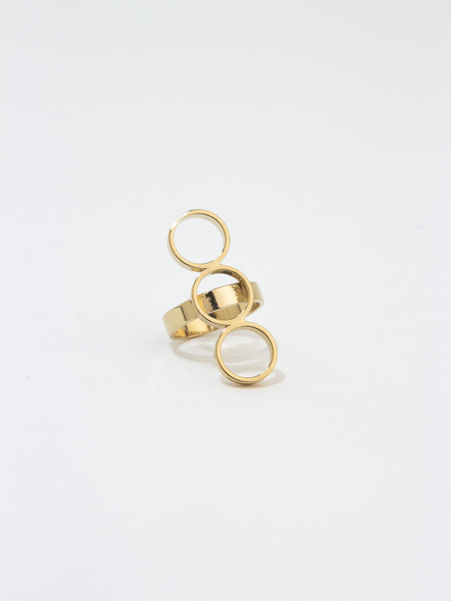 Handmade 3 Circles Gold-Plated Ring