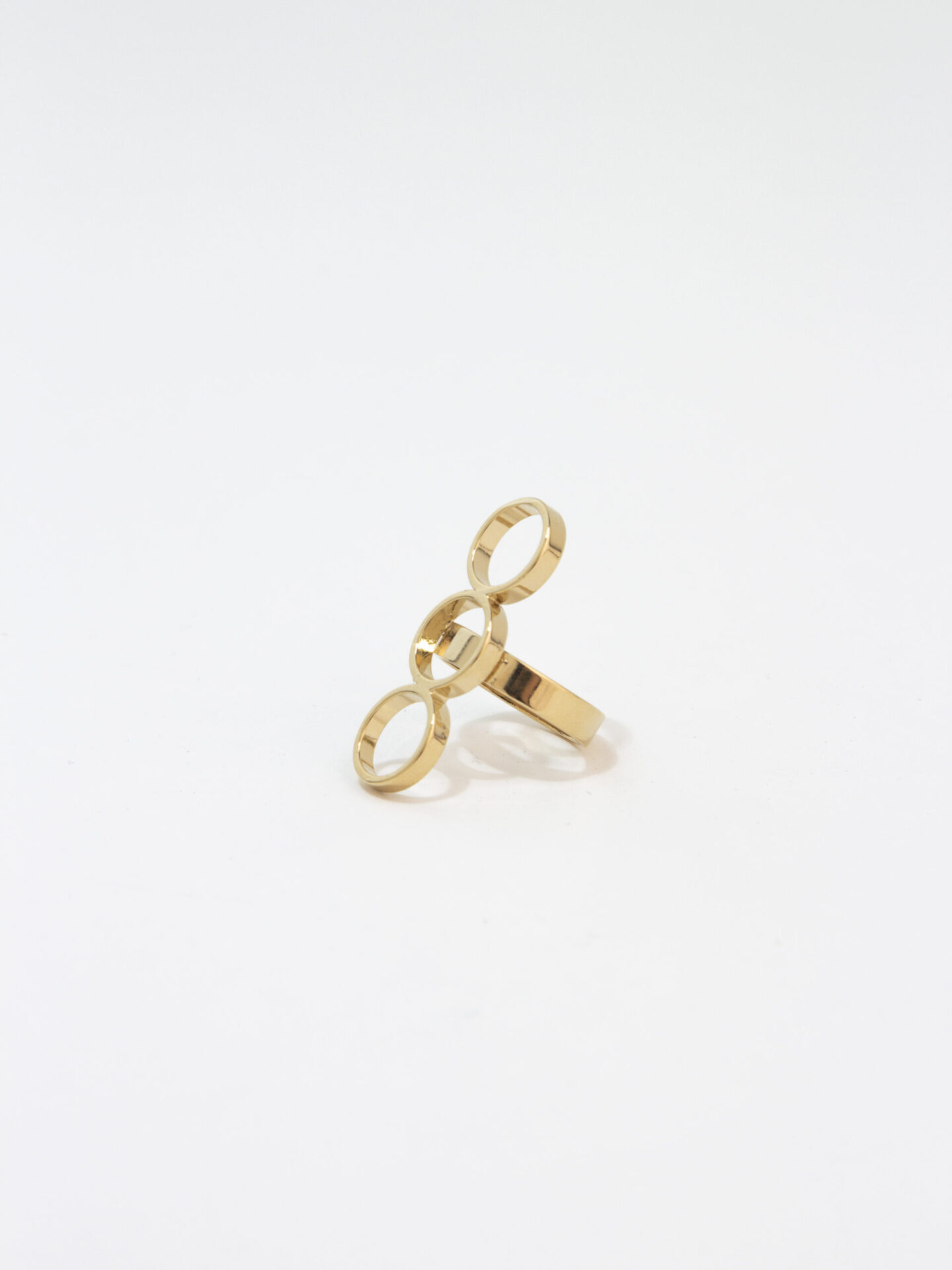 Handmade 3 Circles Gold-Plated Ring
