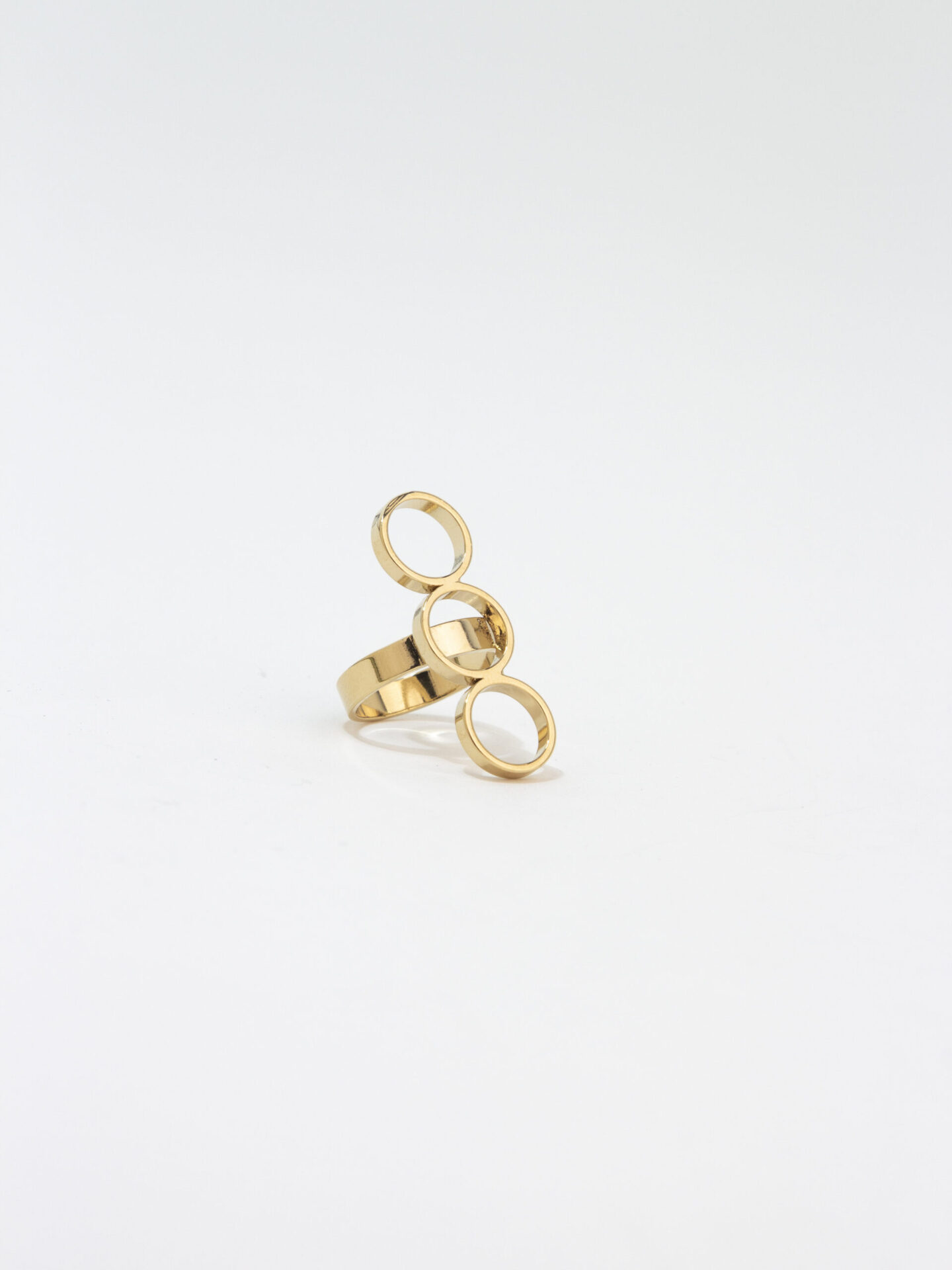 Handmade 3 Circles Gold-Plated Ring
