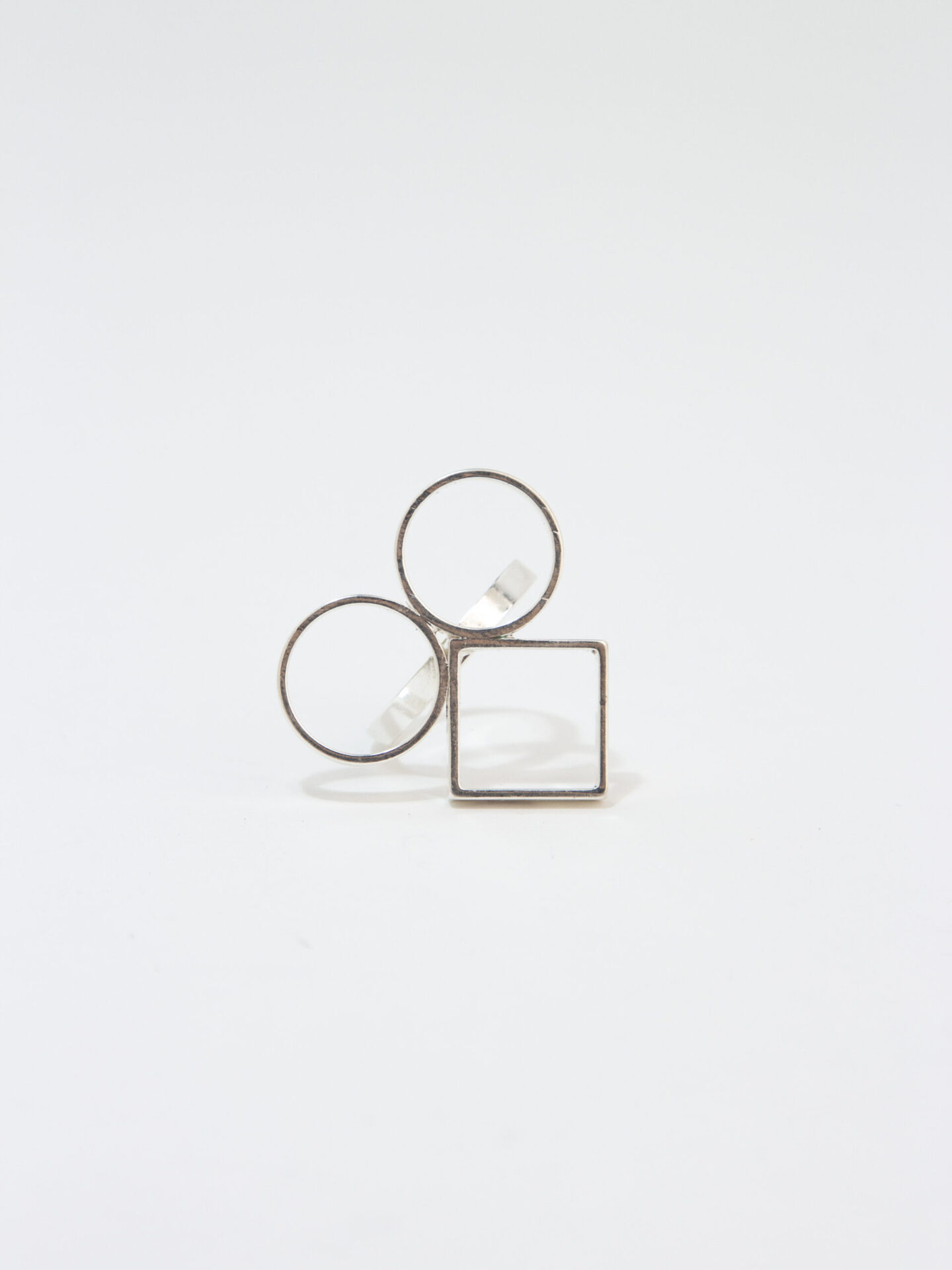 3 Shaped Handmade Silver-Plated Ring