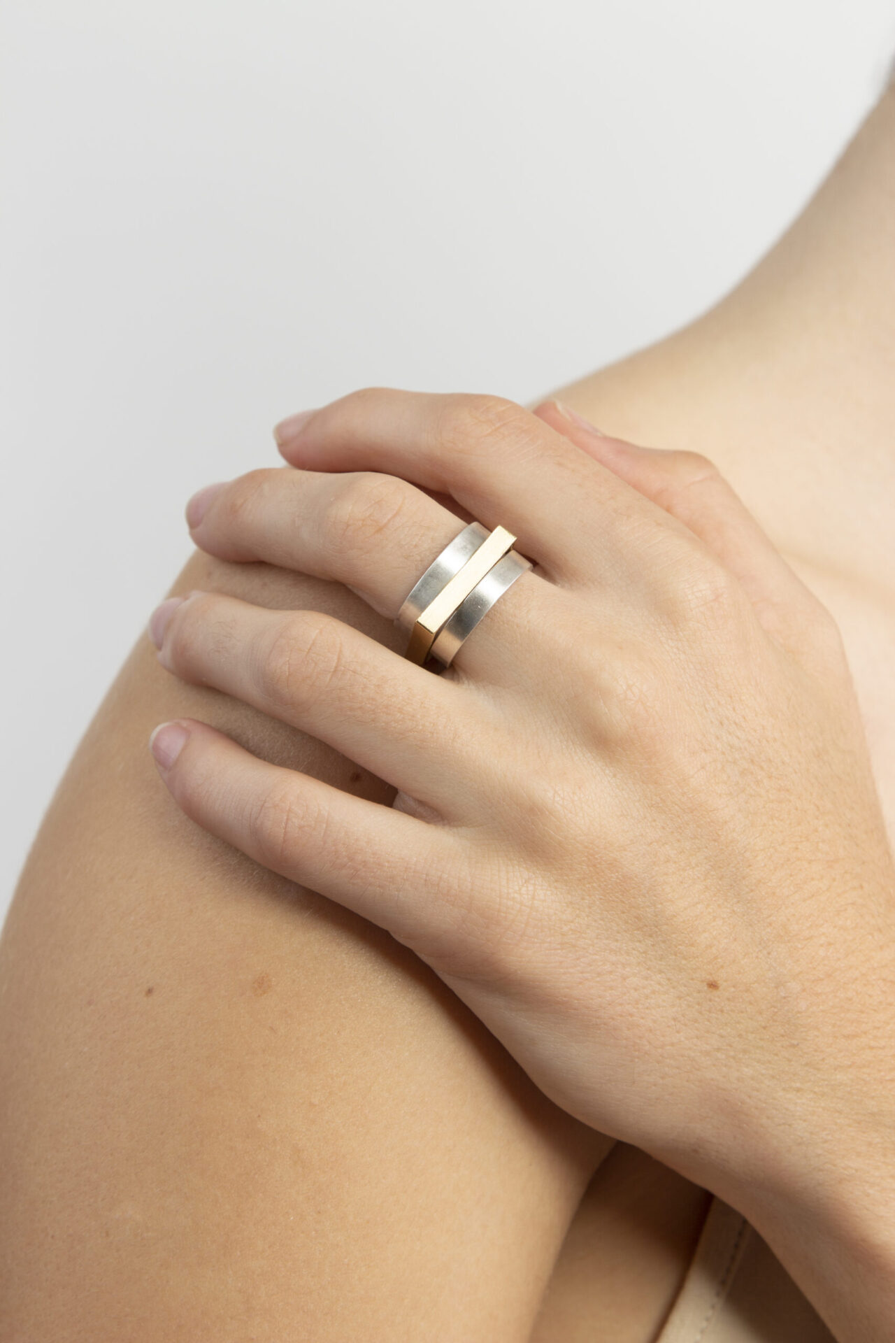 Self Designed Handmade Modular Ring.