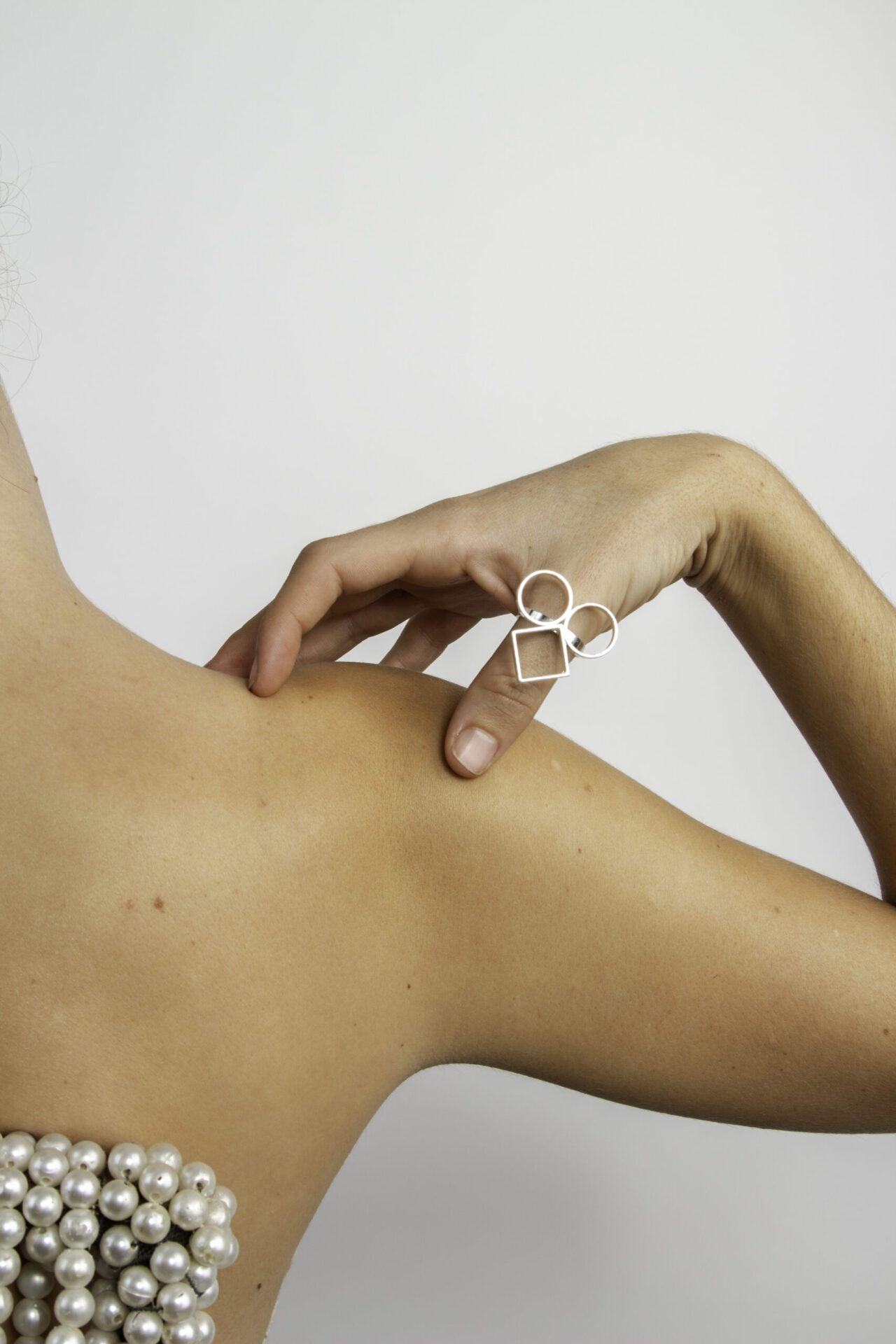 3 Shaped Handmade Silver-Plated Ring