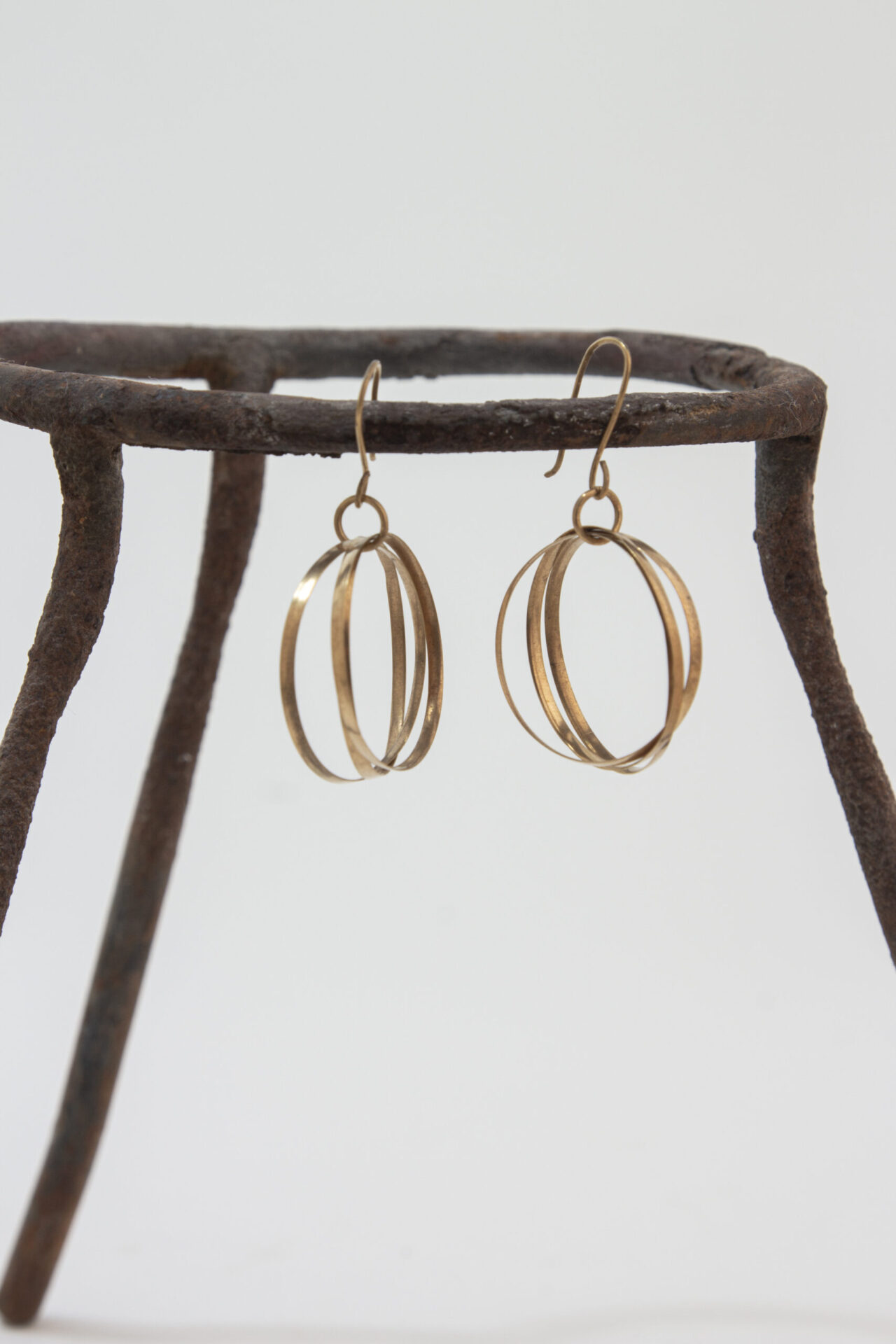 Handmade Gold-Plated Hoop Earrings