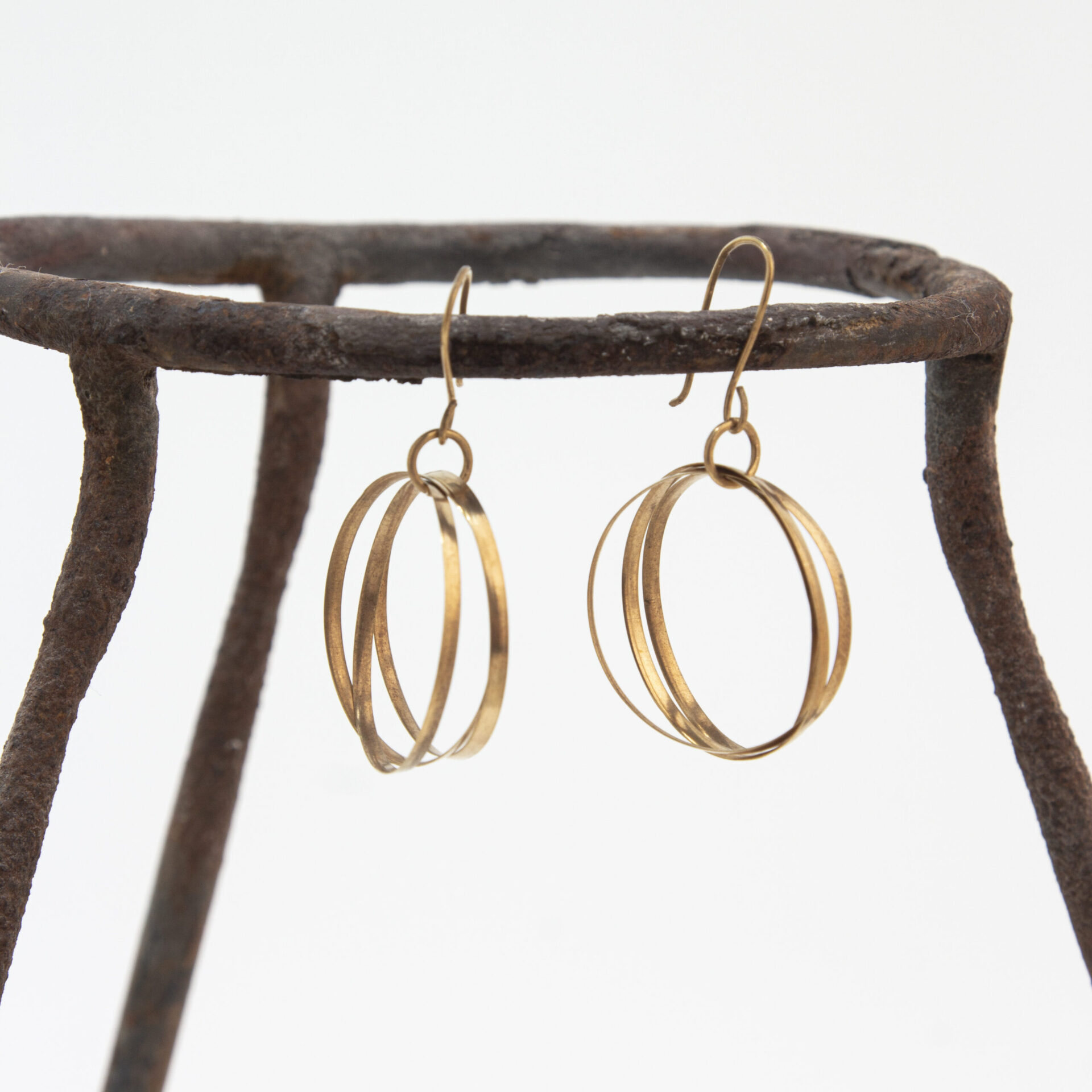 Handmade Gold-Plated Hoop Earrings