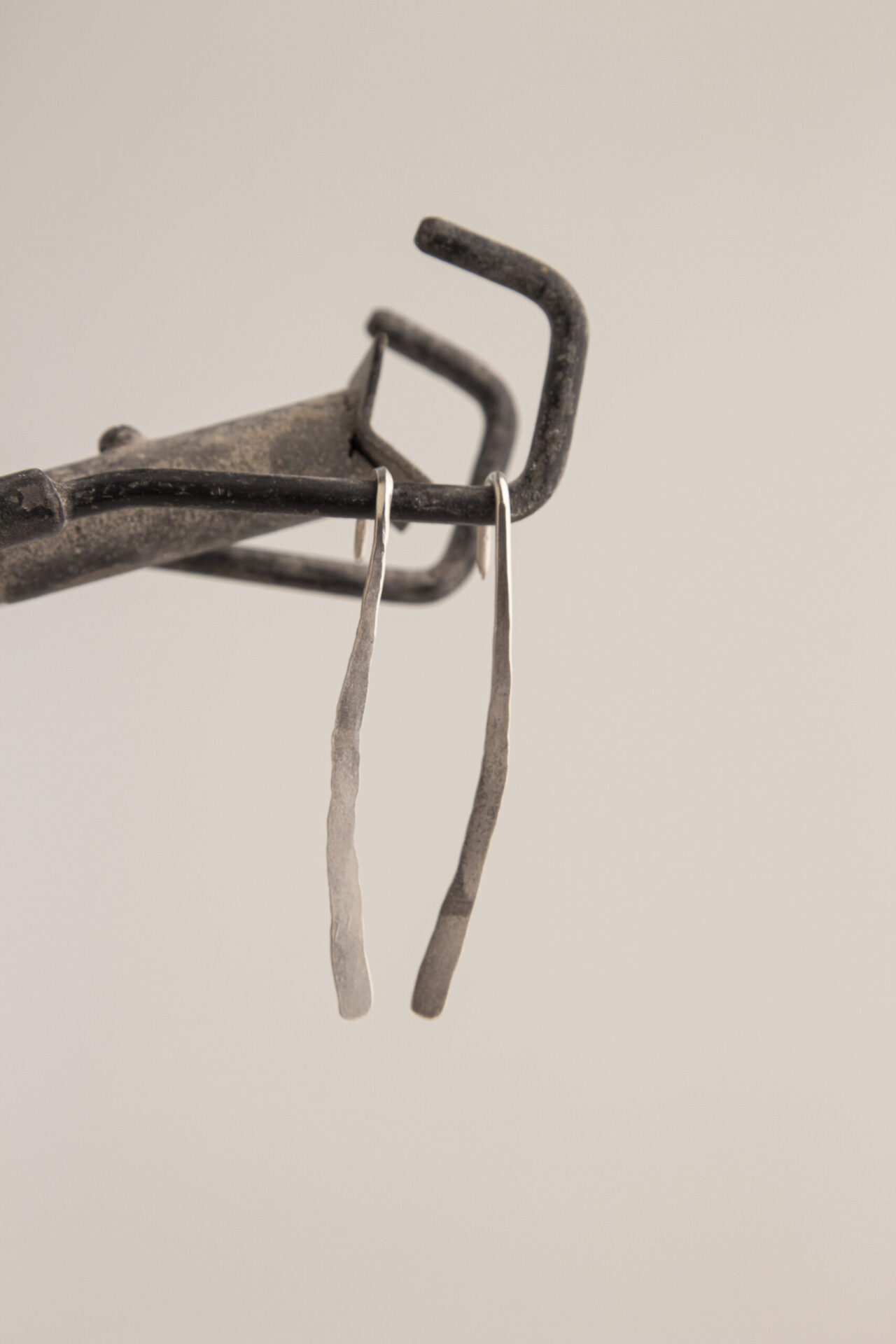 Thin Gold-Plated Lightning Earrings