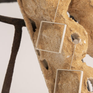 Silver-Plated Square Earrings