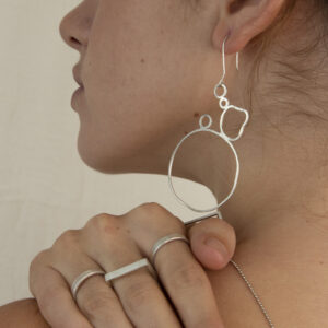 Handmade Silver/Gold-Plated Abstract Earrings