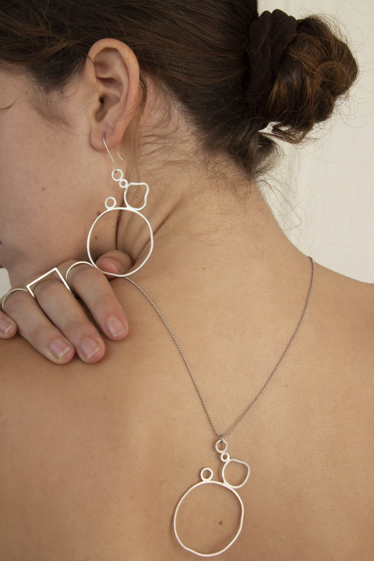 Handmade Silver/Gold-Plated Abstract Earrings